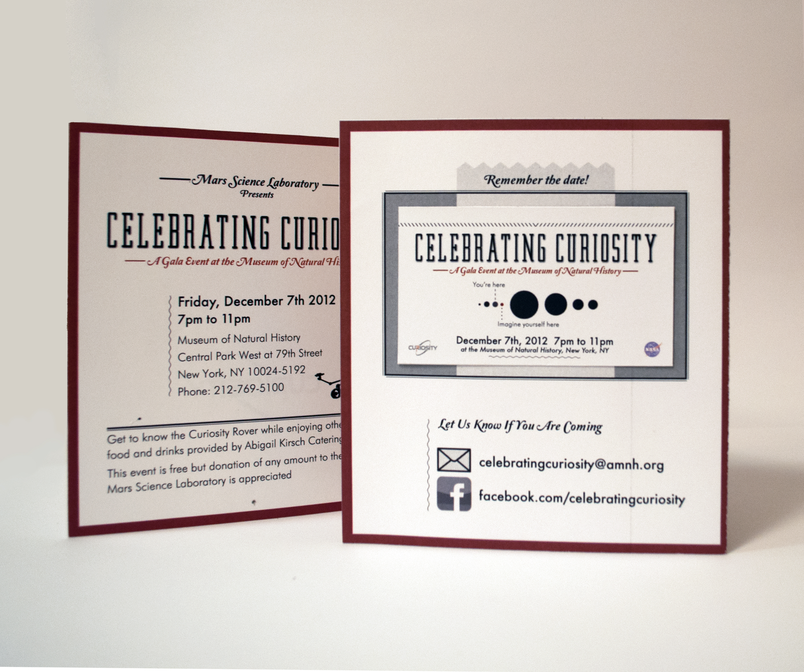 Image of original logo design and invitation